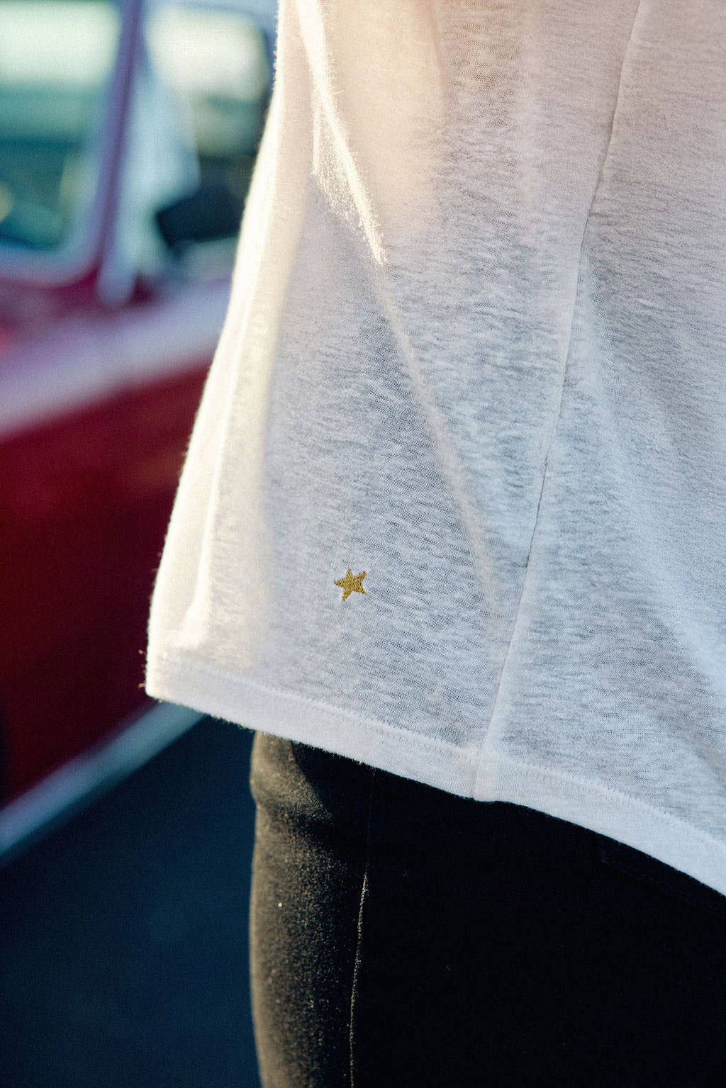 Ecru round neck t-shirt - Tia