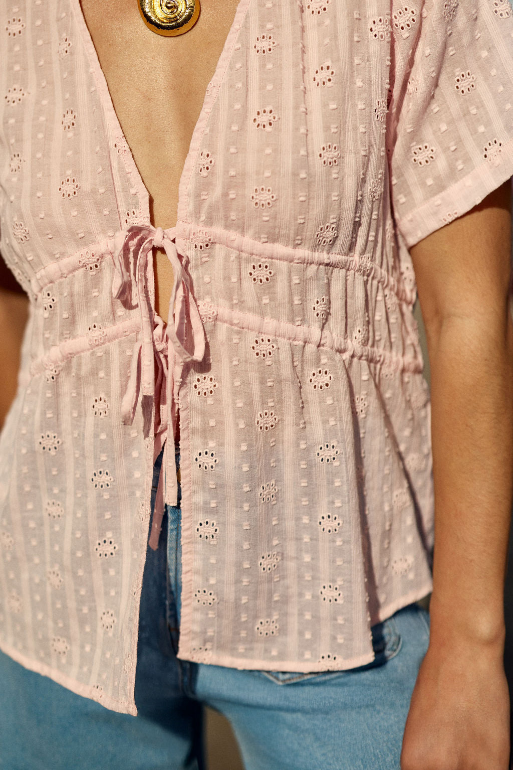 Pink embroidered top - Tiara