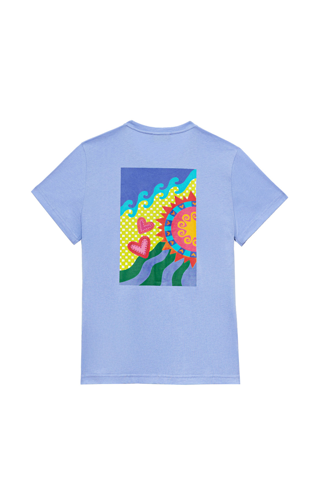 Blue screen-printed T-shirt - Tick