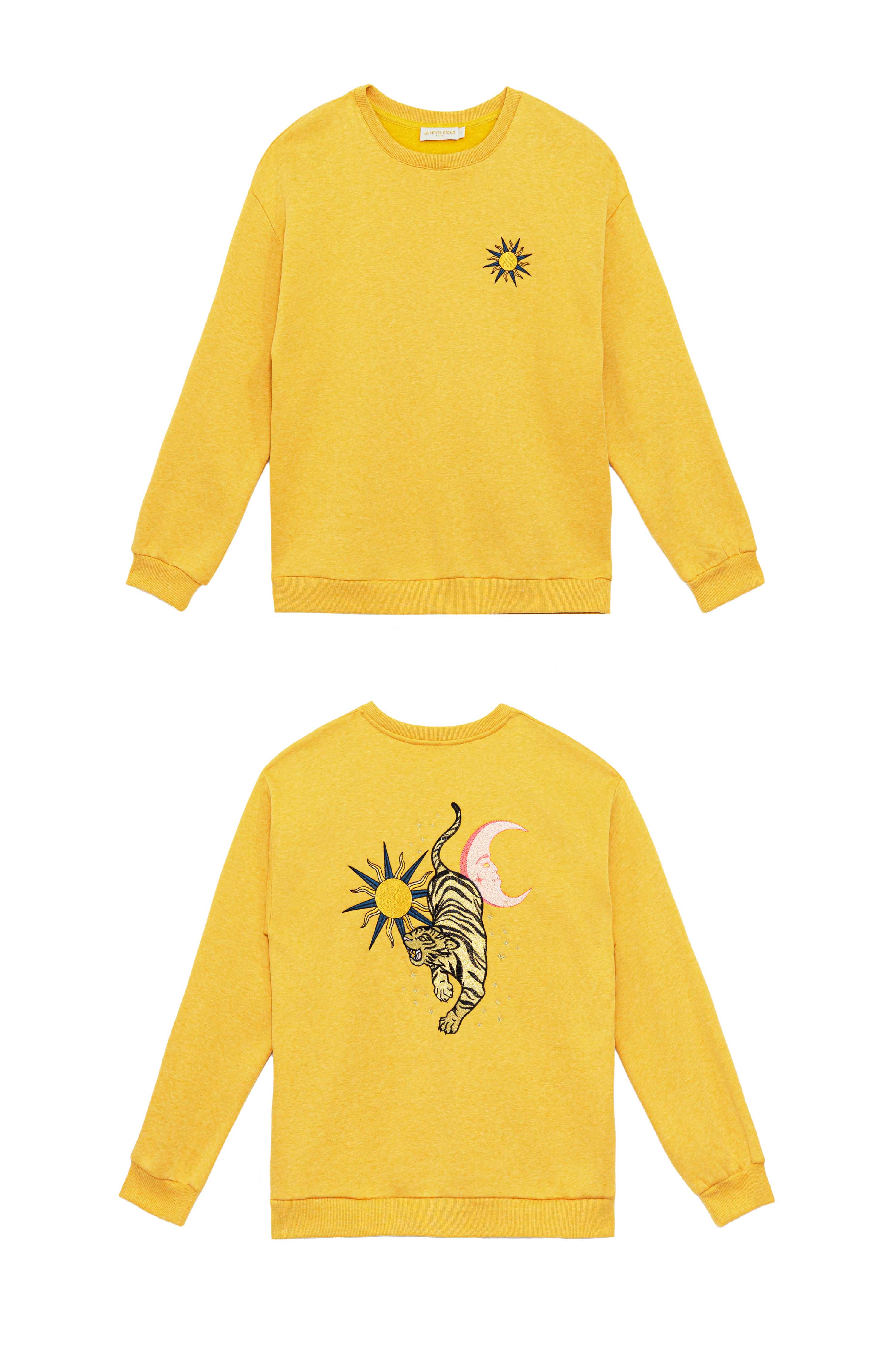 Sweat brodé ocre - Tiger