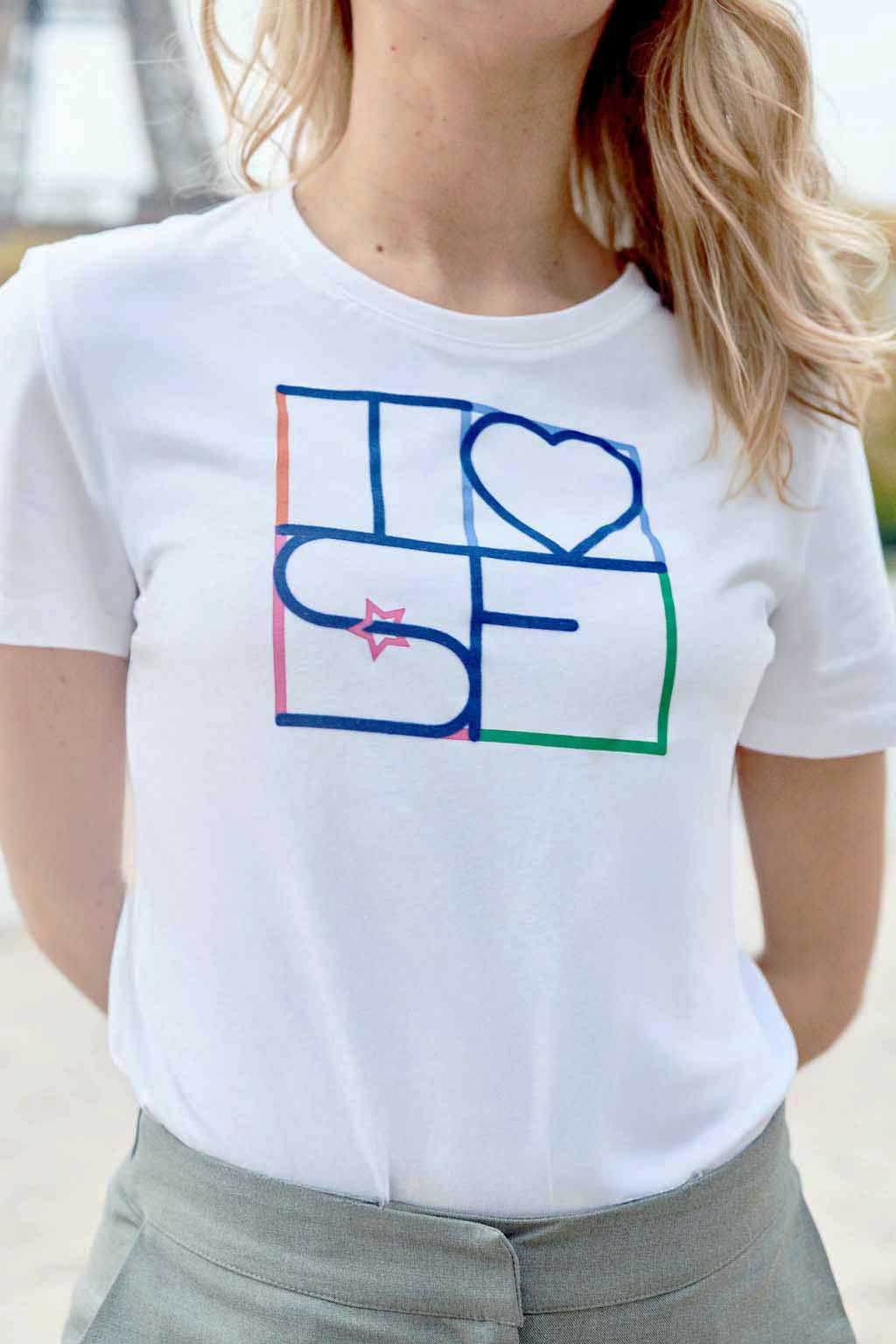 Ecru printed T-shirt - Tilove