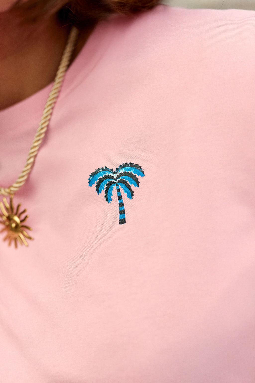 Pink screen-printed T-shirt - Tock