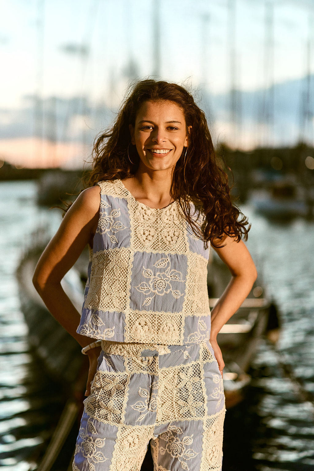 Sleeveless patchwork top - Torio