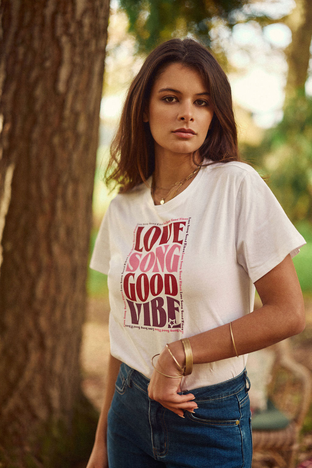 T-shirt col rond écru - Tsong