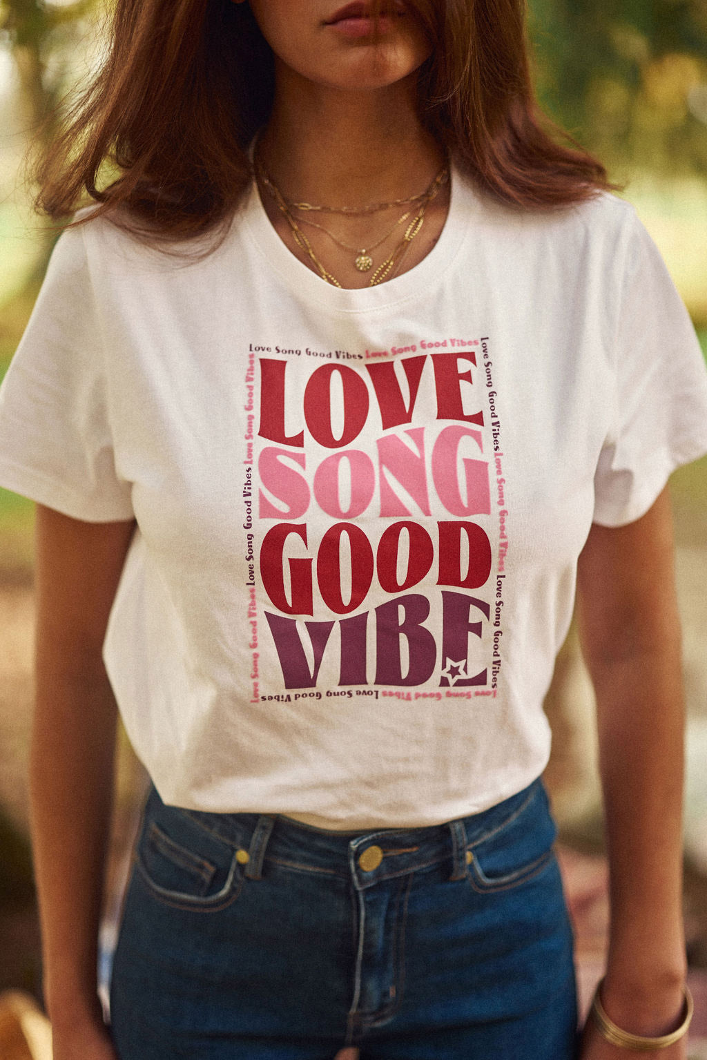 T-shirt col rond écru - Tsong