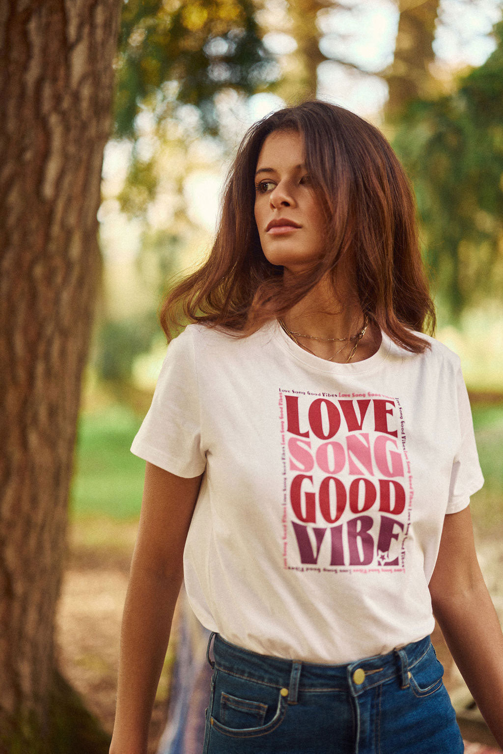 T-shirt col rond écru - Tsong