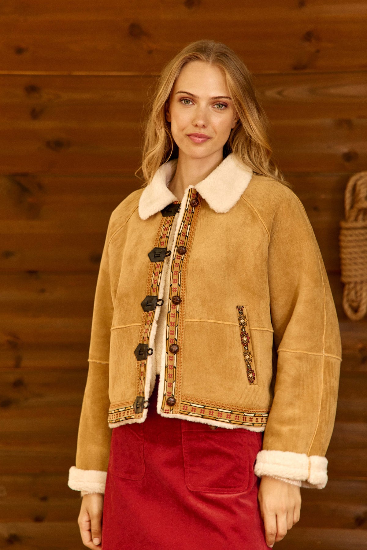 Vacy - Faux suede coat