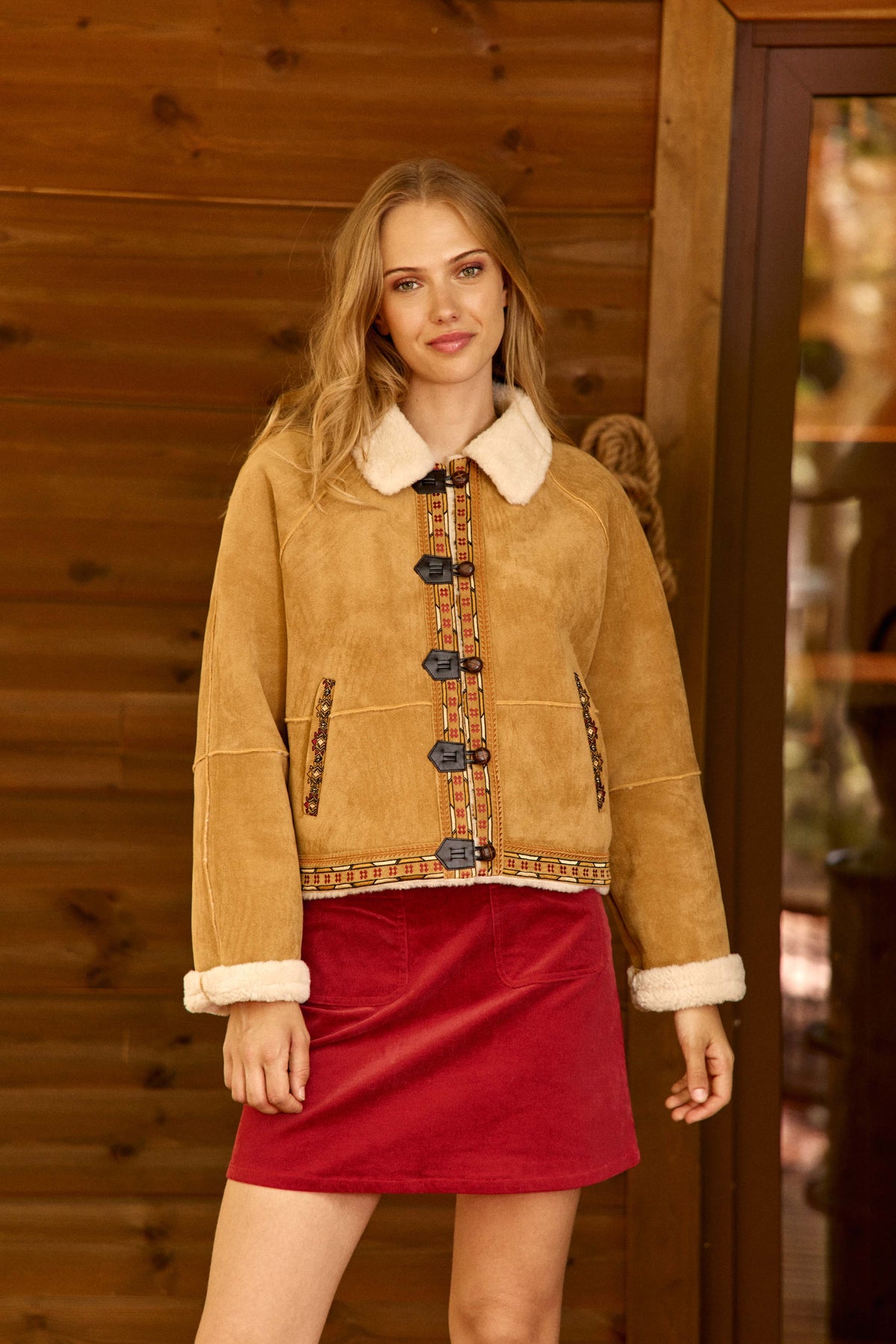 Vacy - Faux suede coat