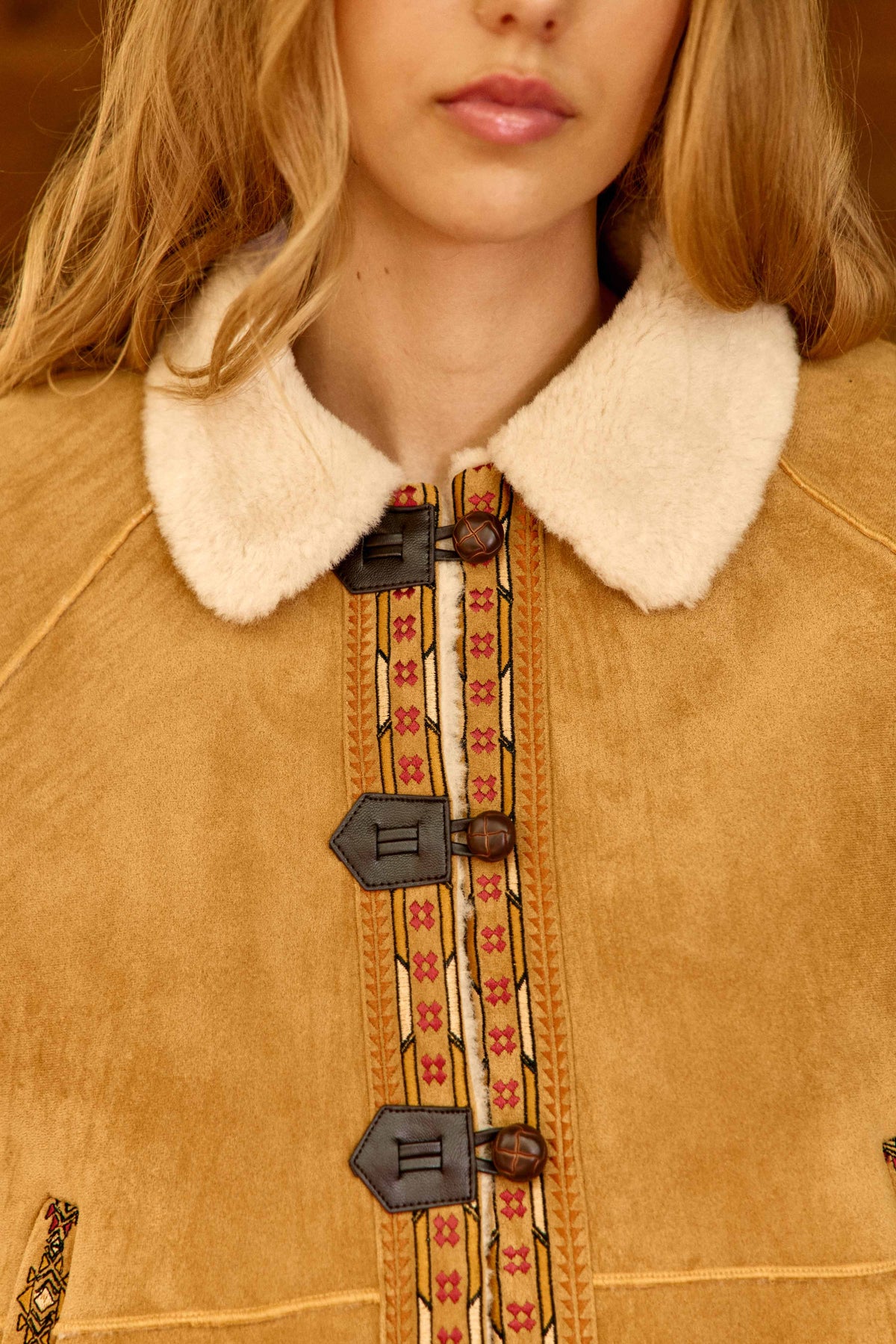 Vacy - Faux suede coat