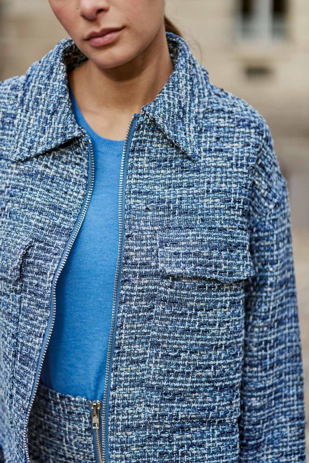Blue tweed jacket - Vane