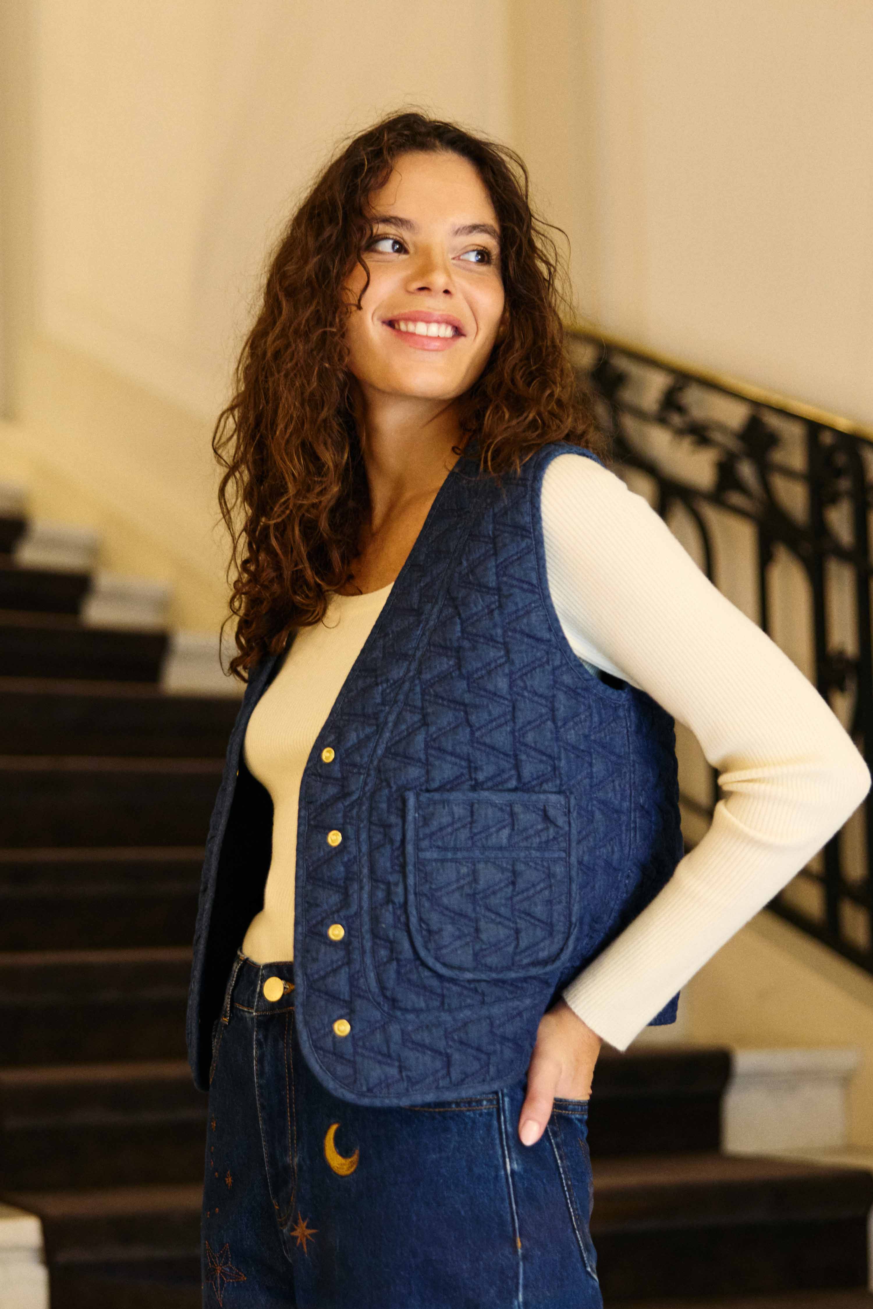 Veste sans manches matelassée wash - Vaney