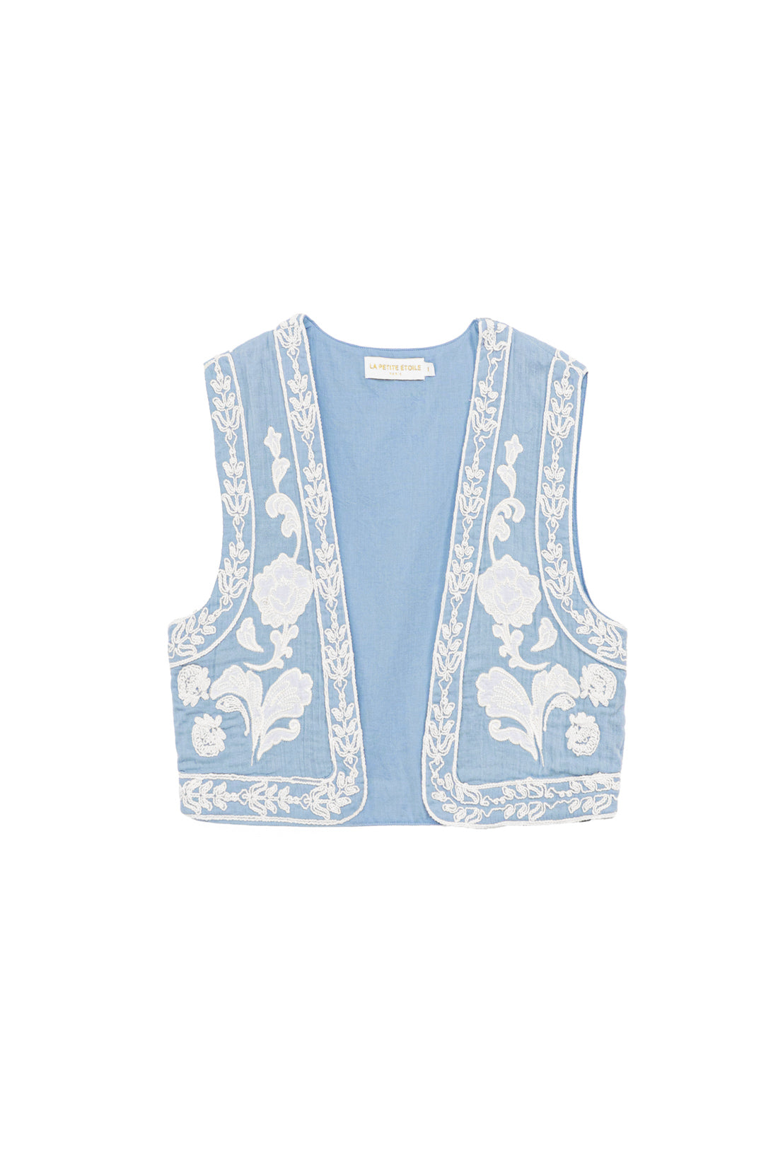 Blue sleeveless jacket - Vania