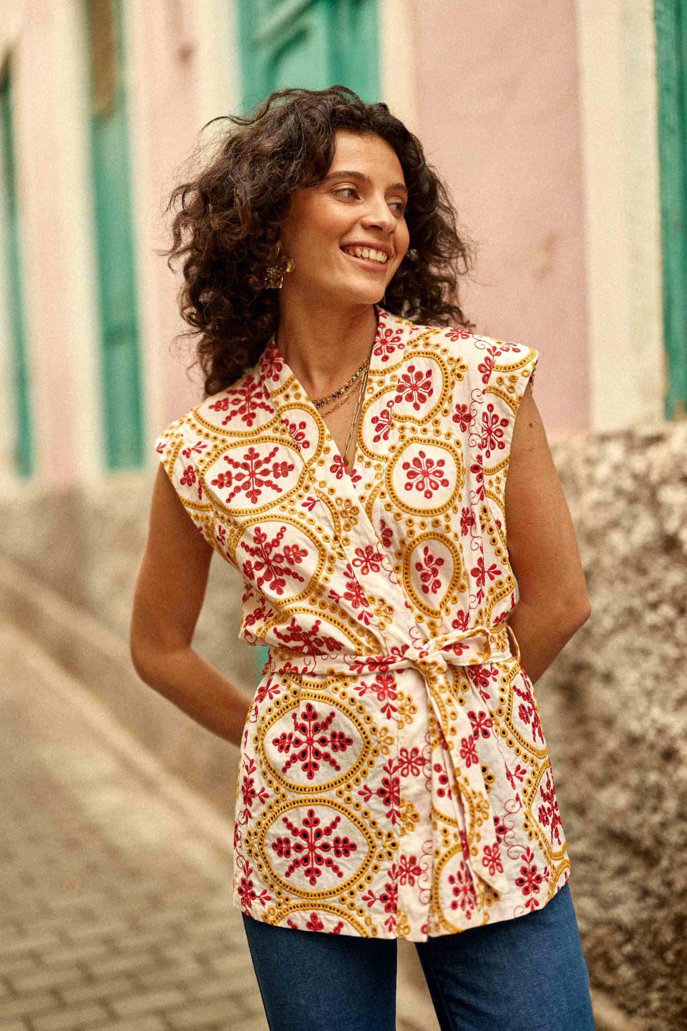 Veste sans manches écru - Velty