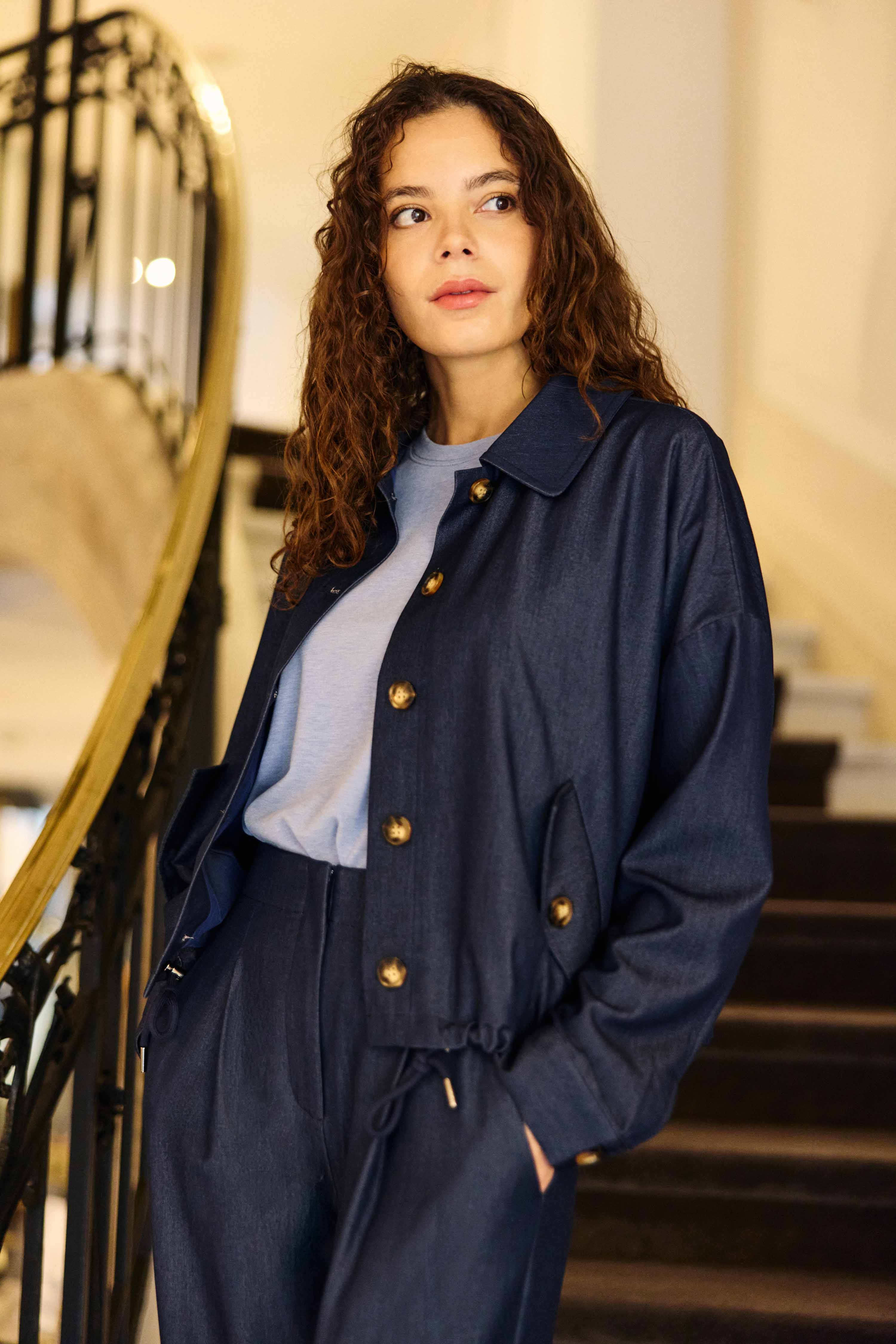 Veste oversize denim brut - Velyo