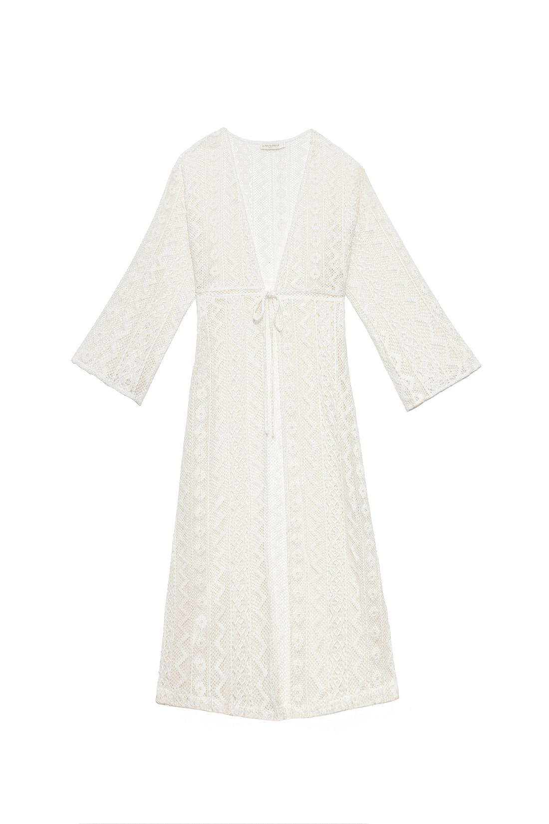 Long ecru lace kimono - Vianne
