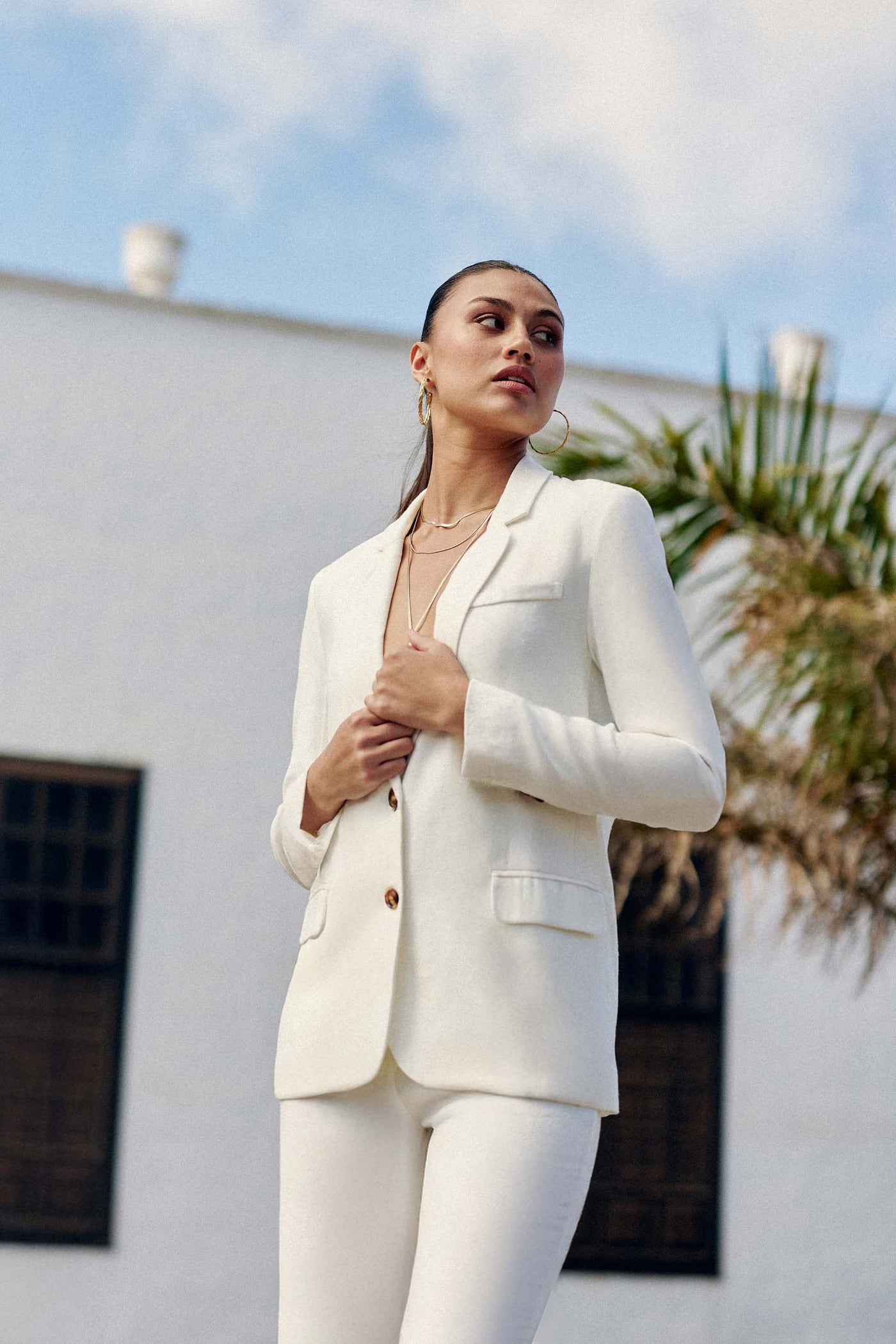 Ecru tailored jacket - Vidal