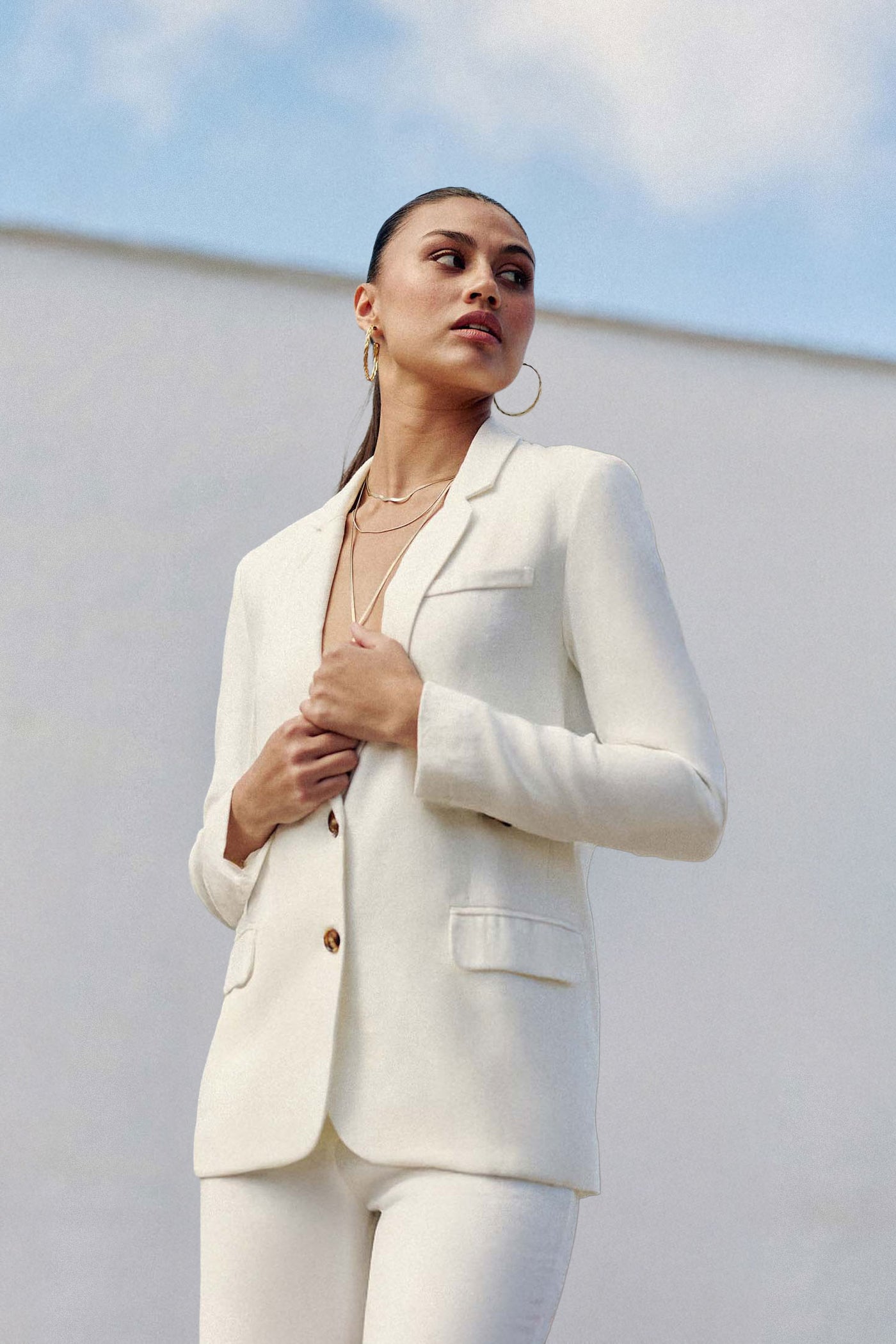 Ecru tailored jacket - Vidal