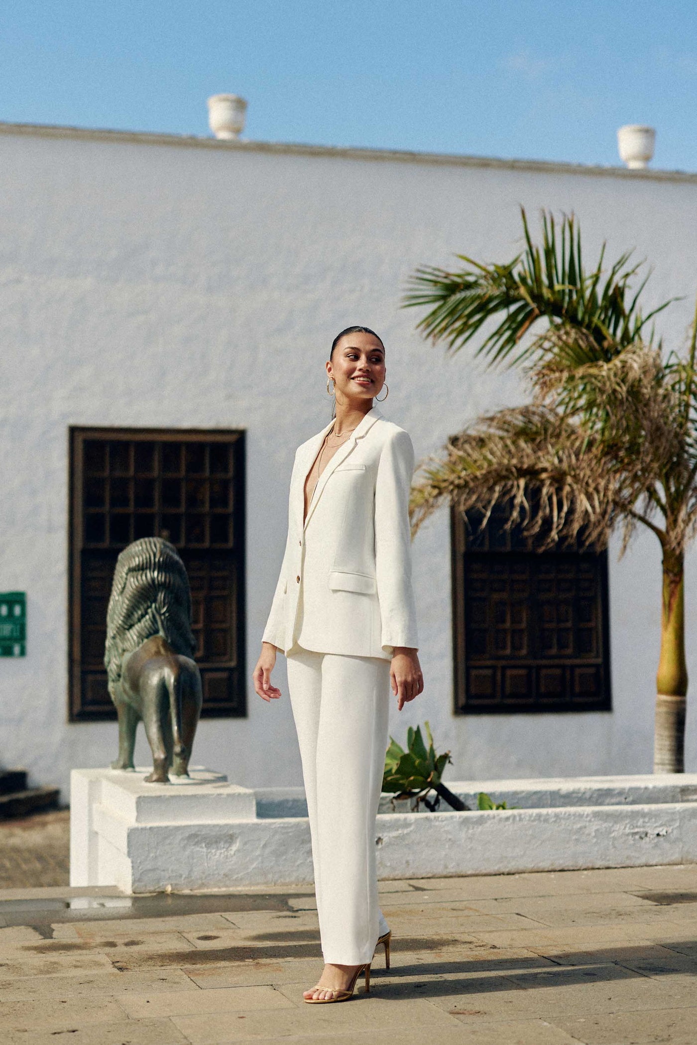 Ecru tailored jacket - Vidal