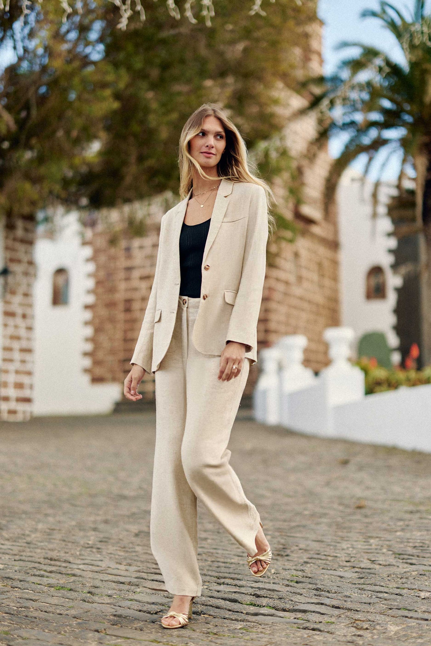 Beige tailored jacket - Vidal