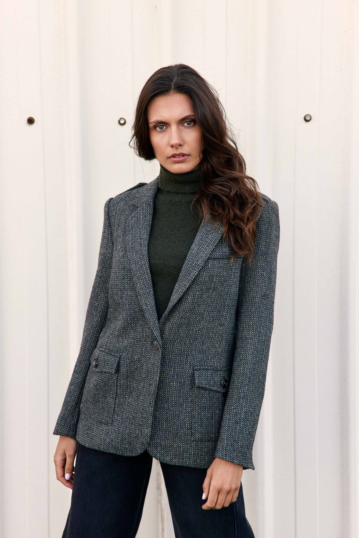 Vidala - Jacke mit Fischgrätenmuster