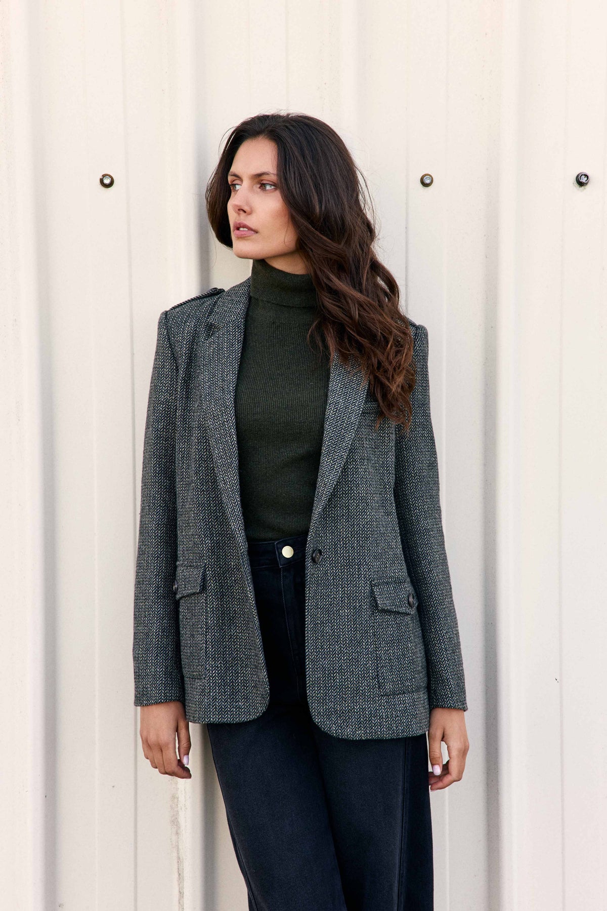 Vidala - Jacke mit Fischgrätenmuster