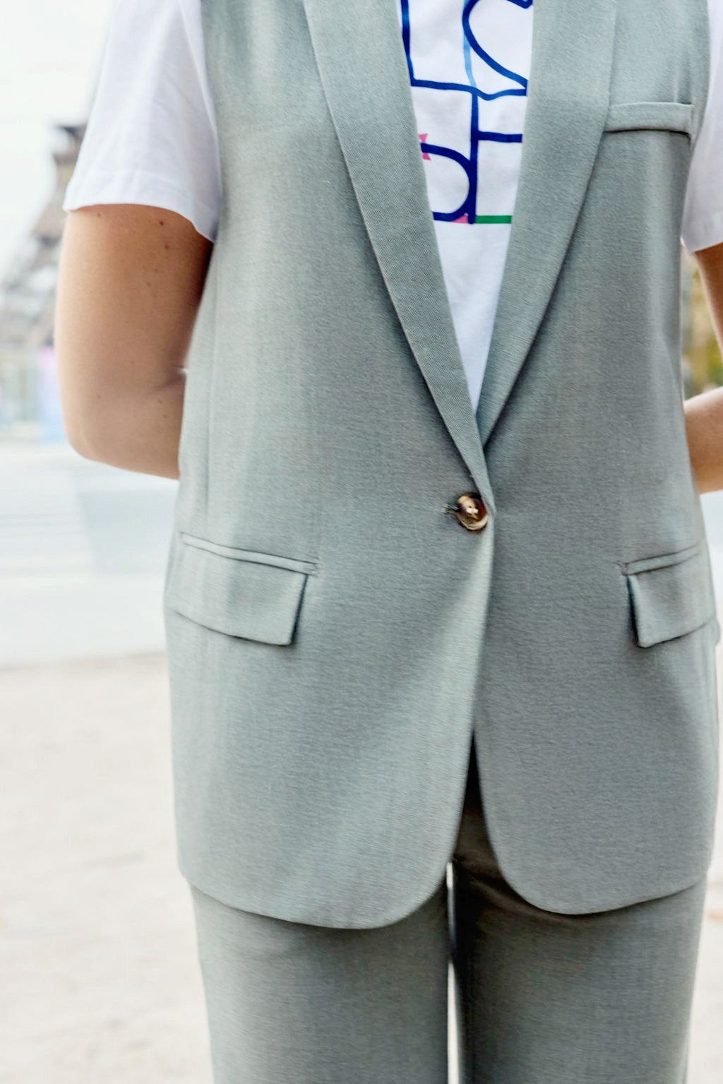 Gray sleeveless jacket - Vidas