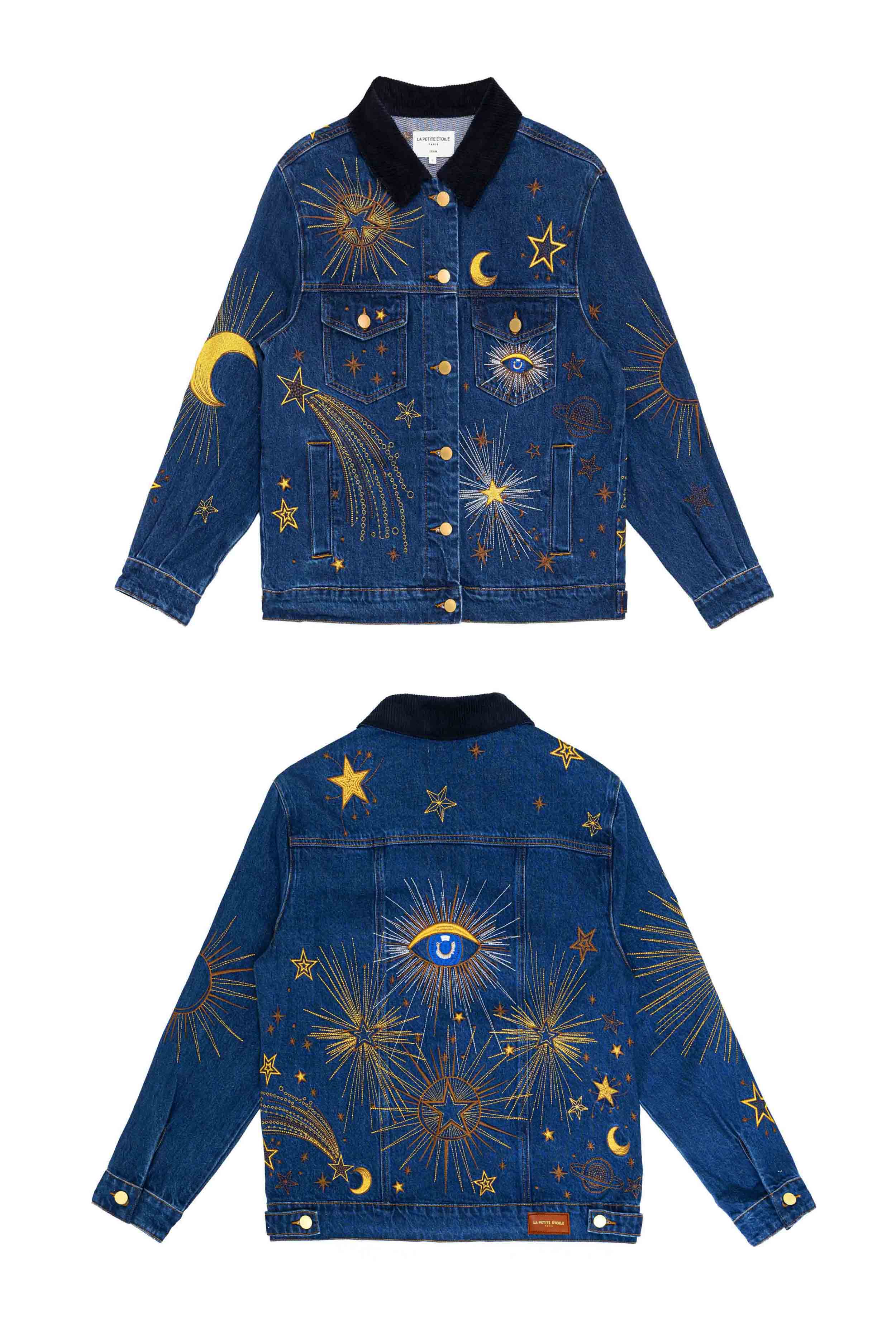 Veste denim brodée - Vinae