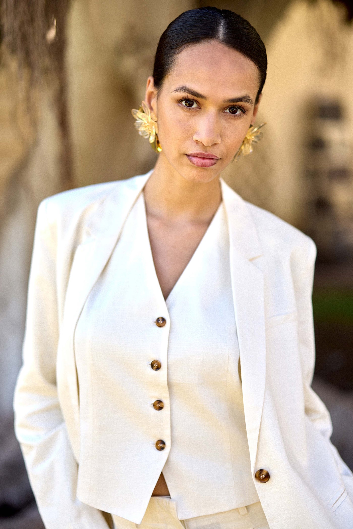 Veste sans manches ivoire - Volie
