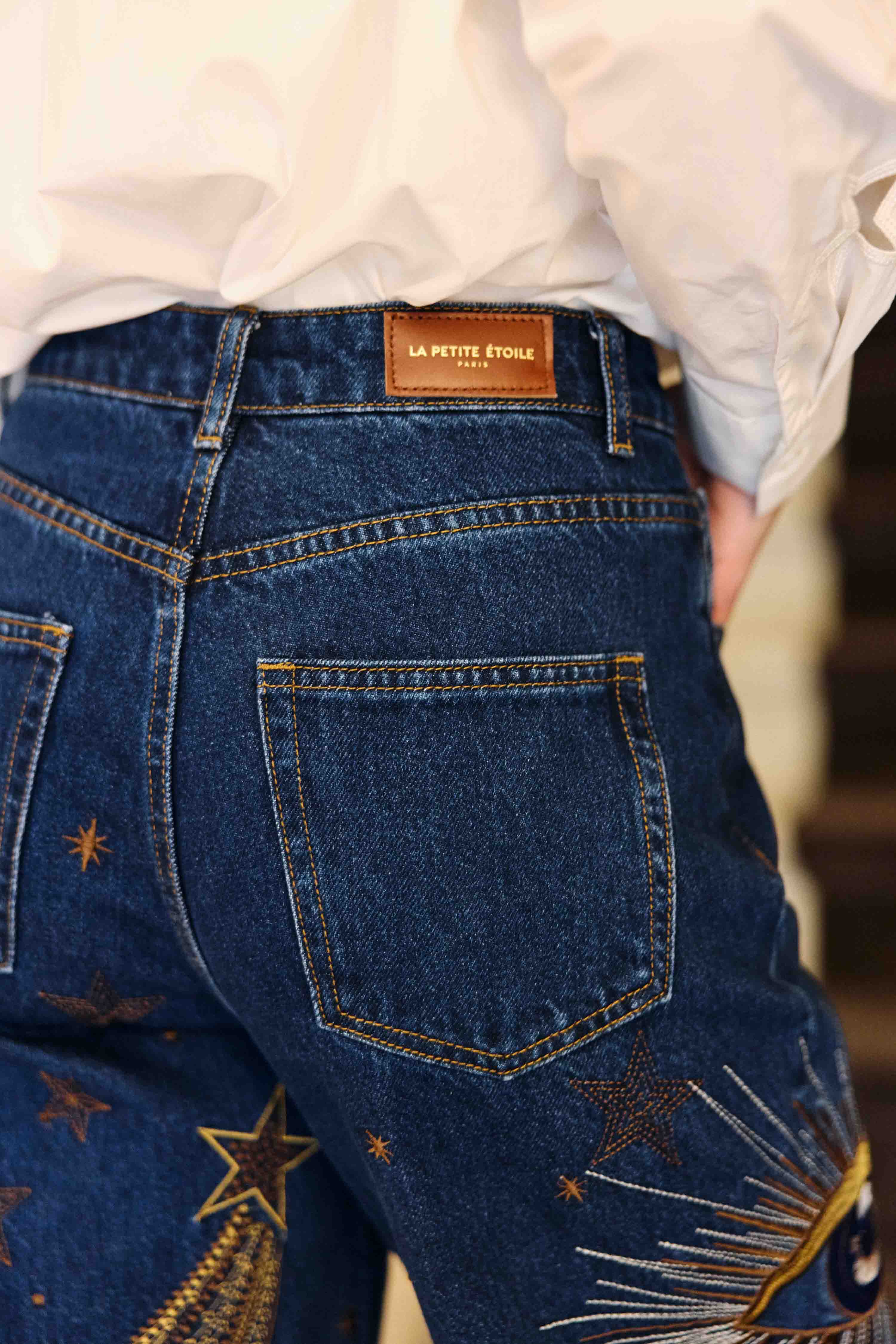 Jean brodé denim - Zephyra