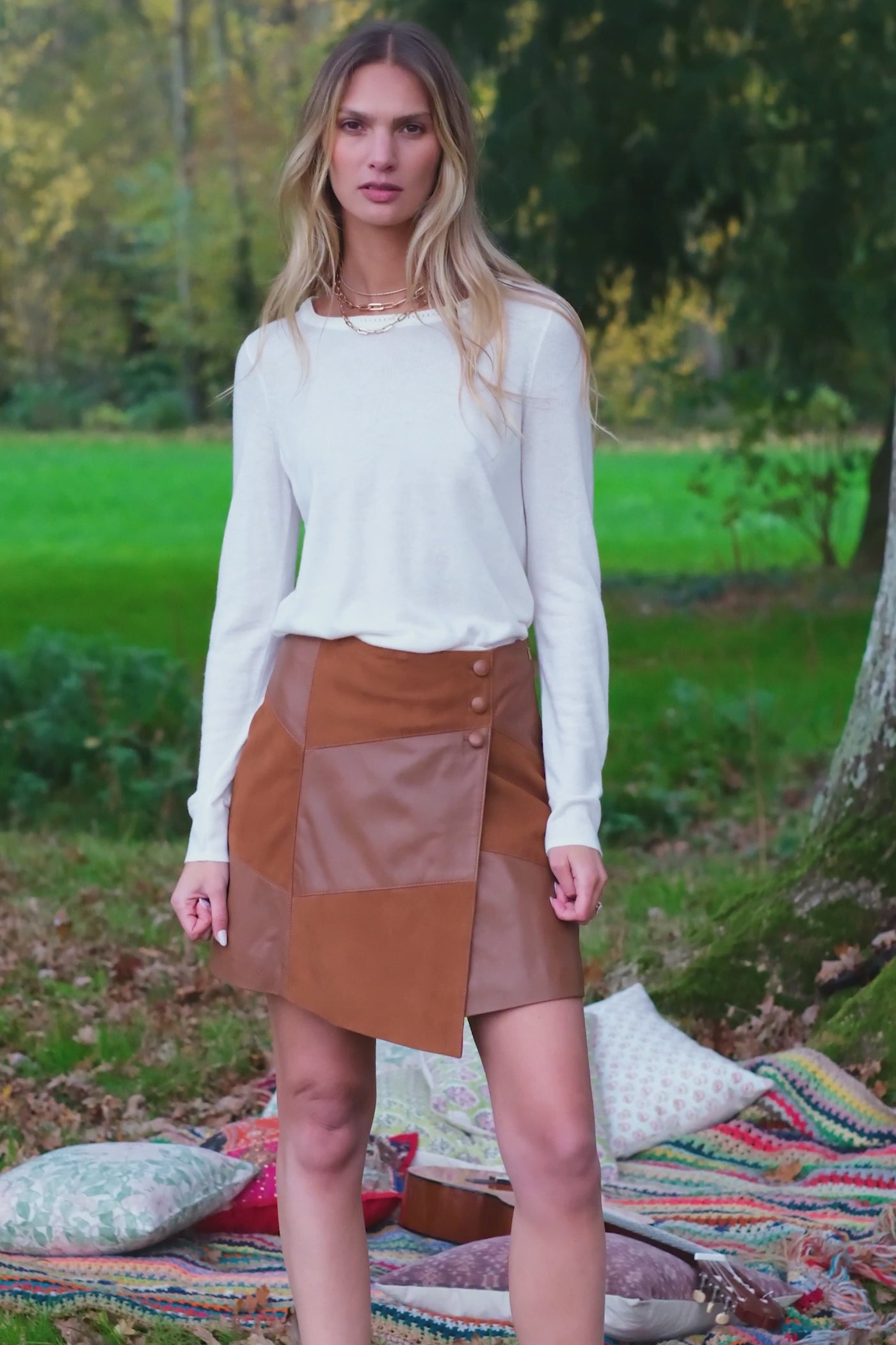 Pull col rond écru - Marie