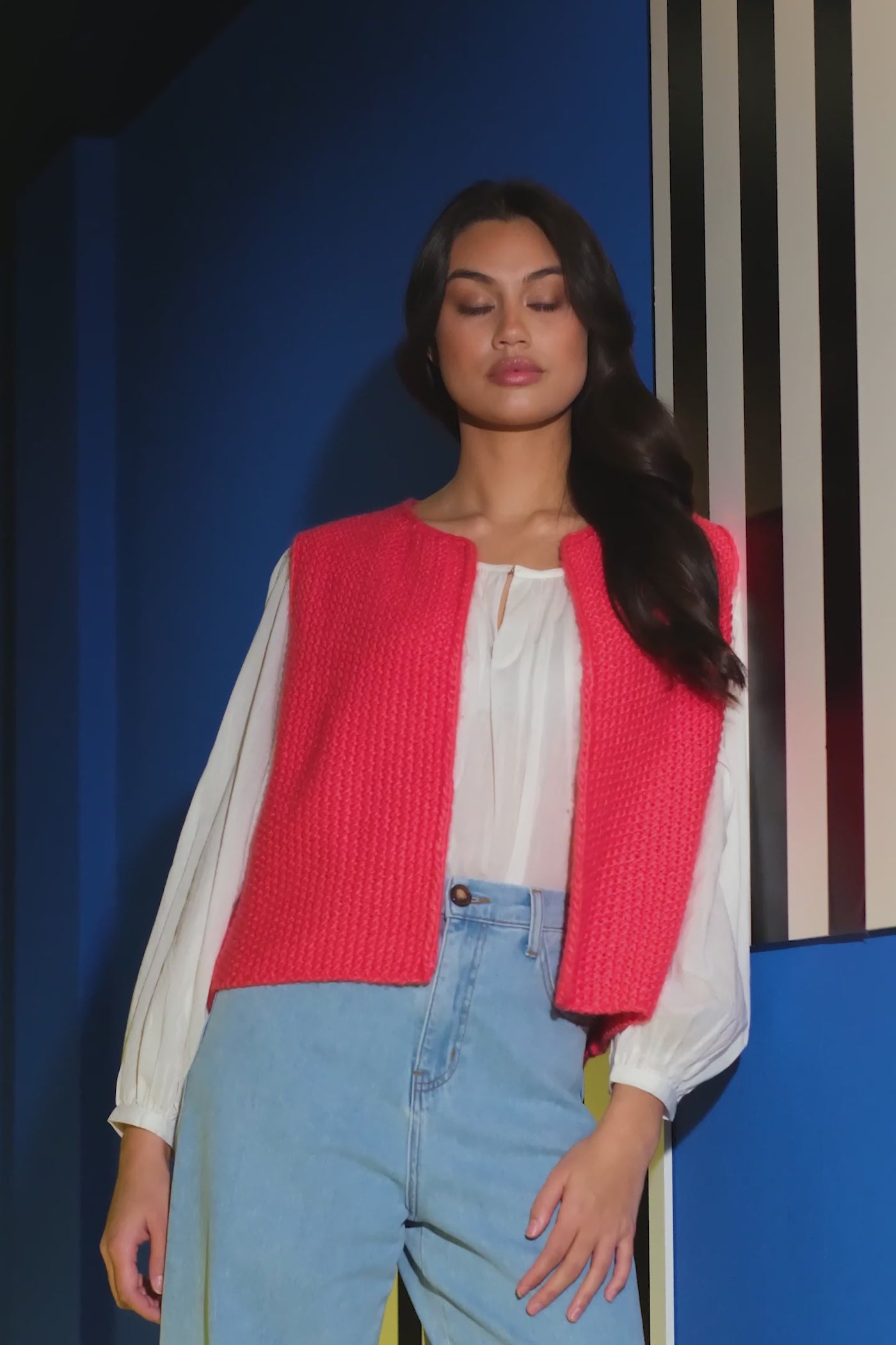 Orange sleeveless vest - Crea
