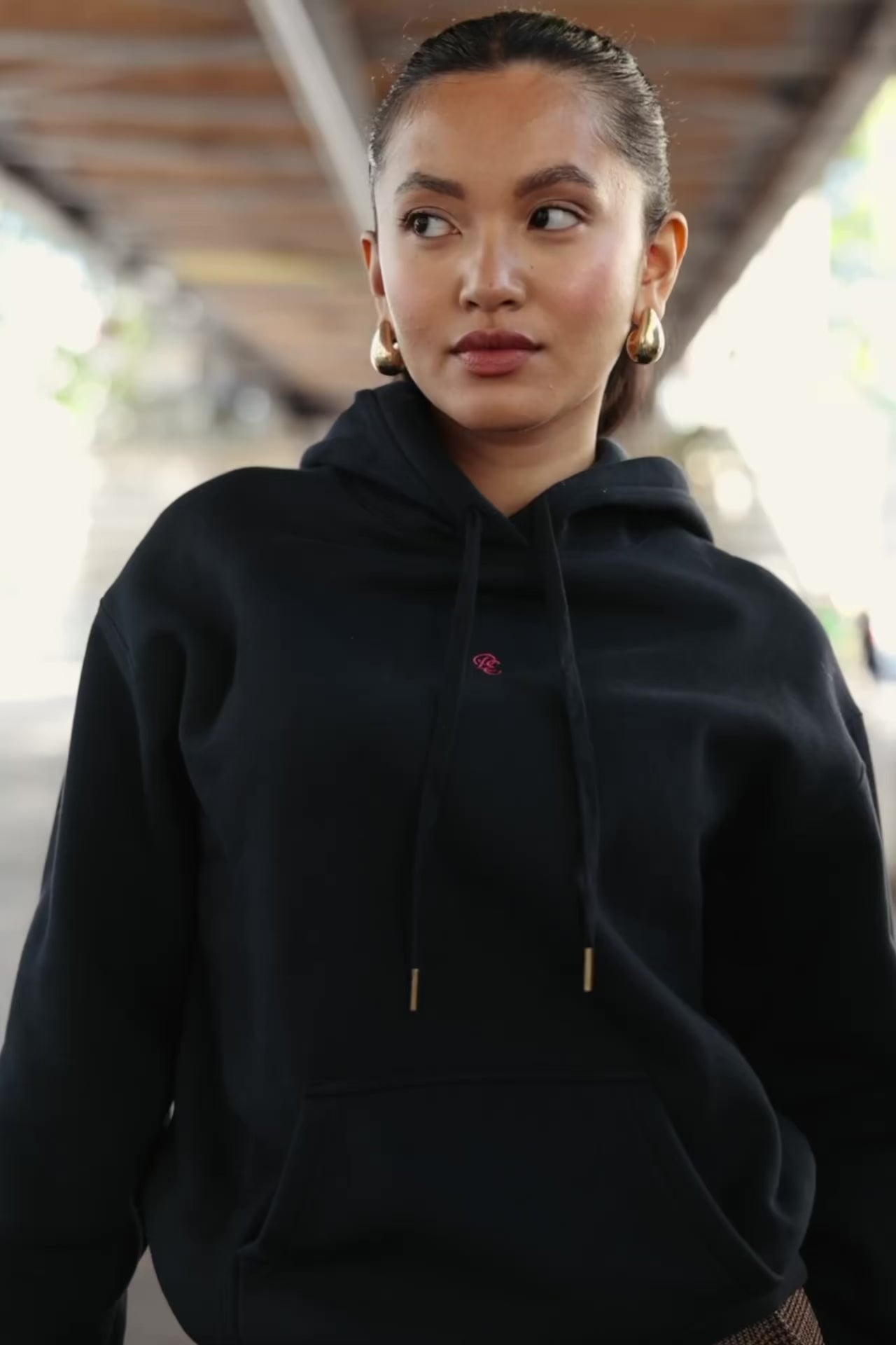Navy Hooded Sweatshirt - Tamara
