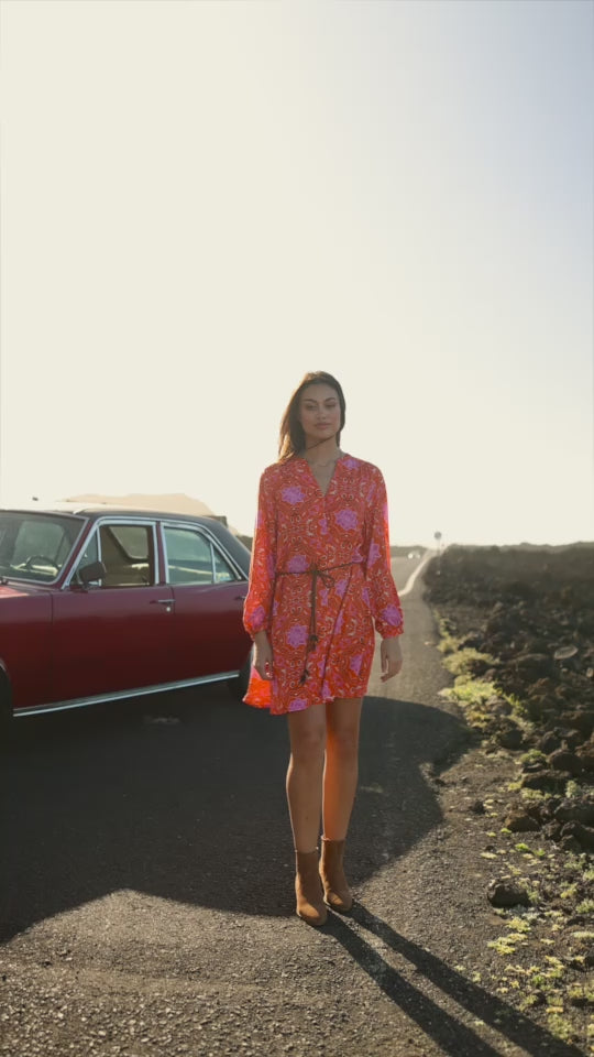Orange flared dress - Ruy