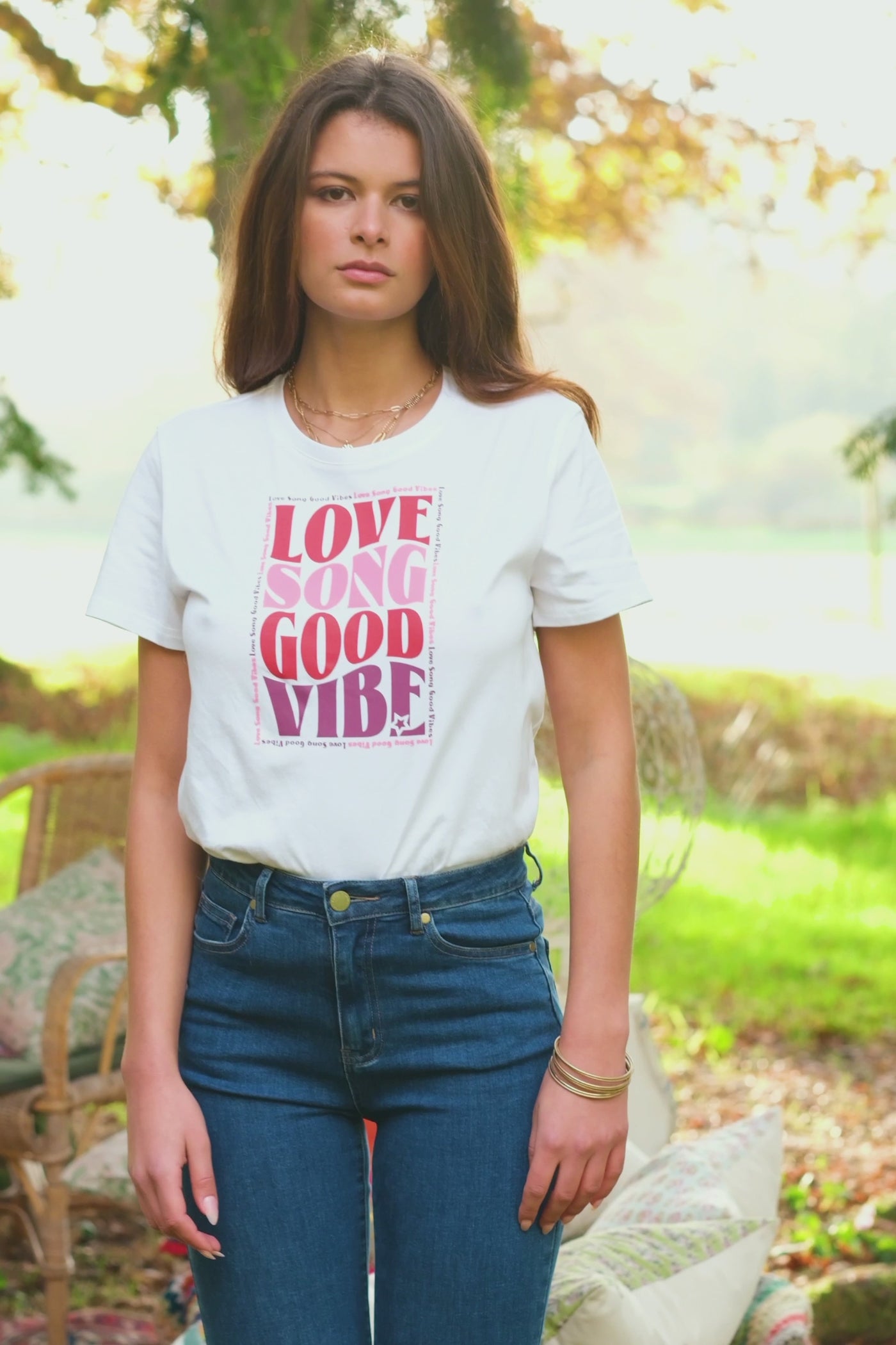 T-shirt col rond écru - Tsong