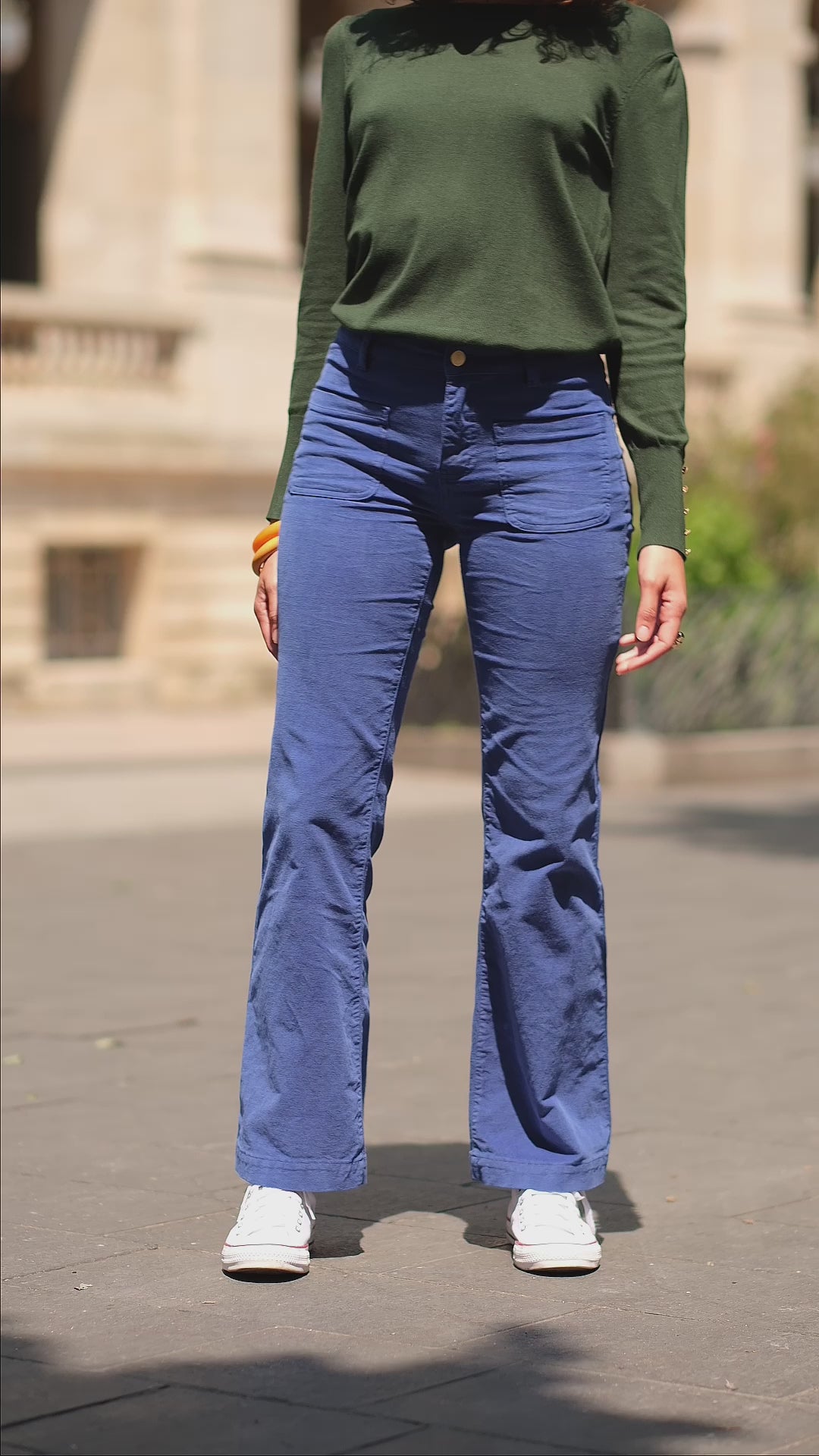 Pants Sonny Velours - Bleu