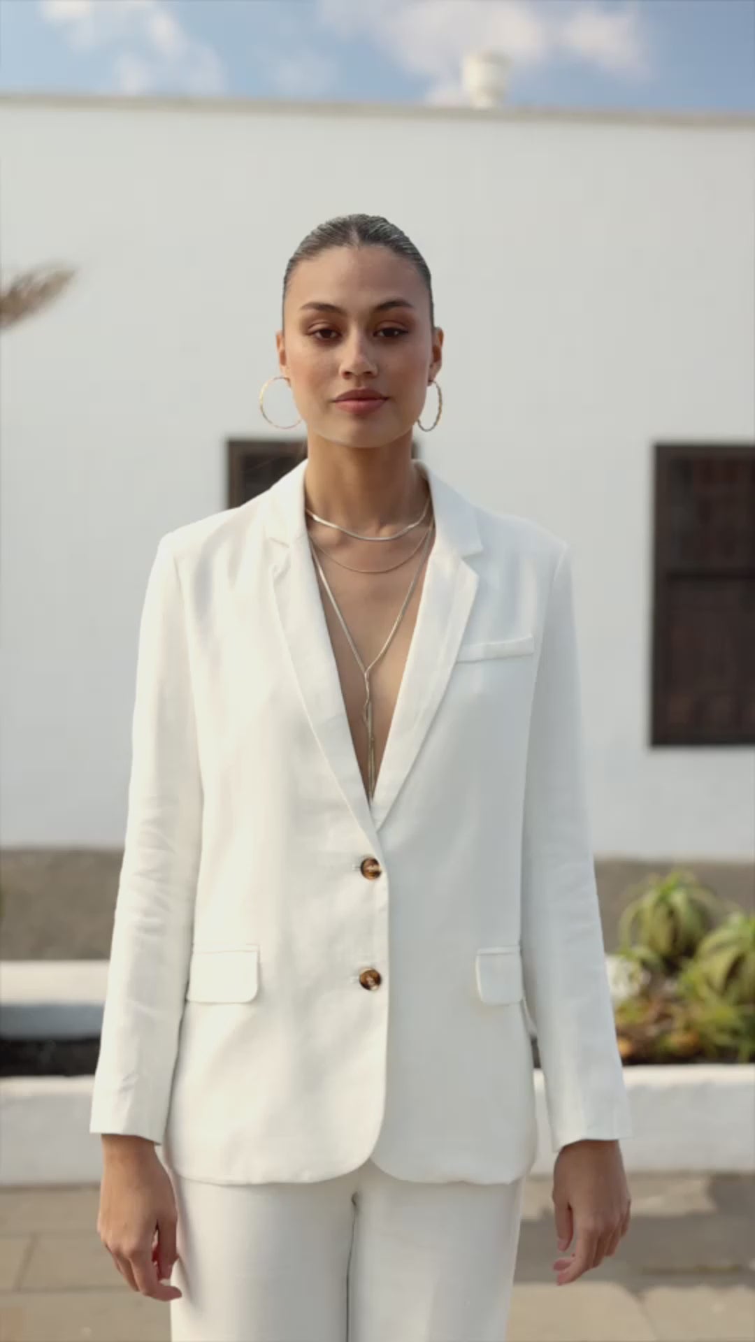 Ecru tailored jacket - Vidal