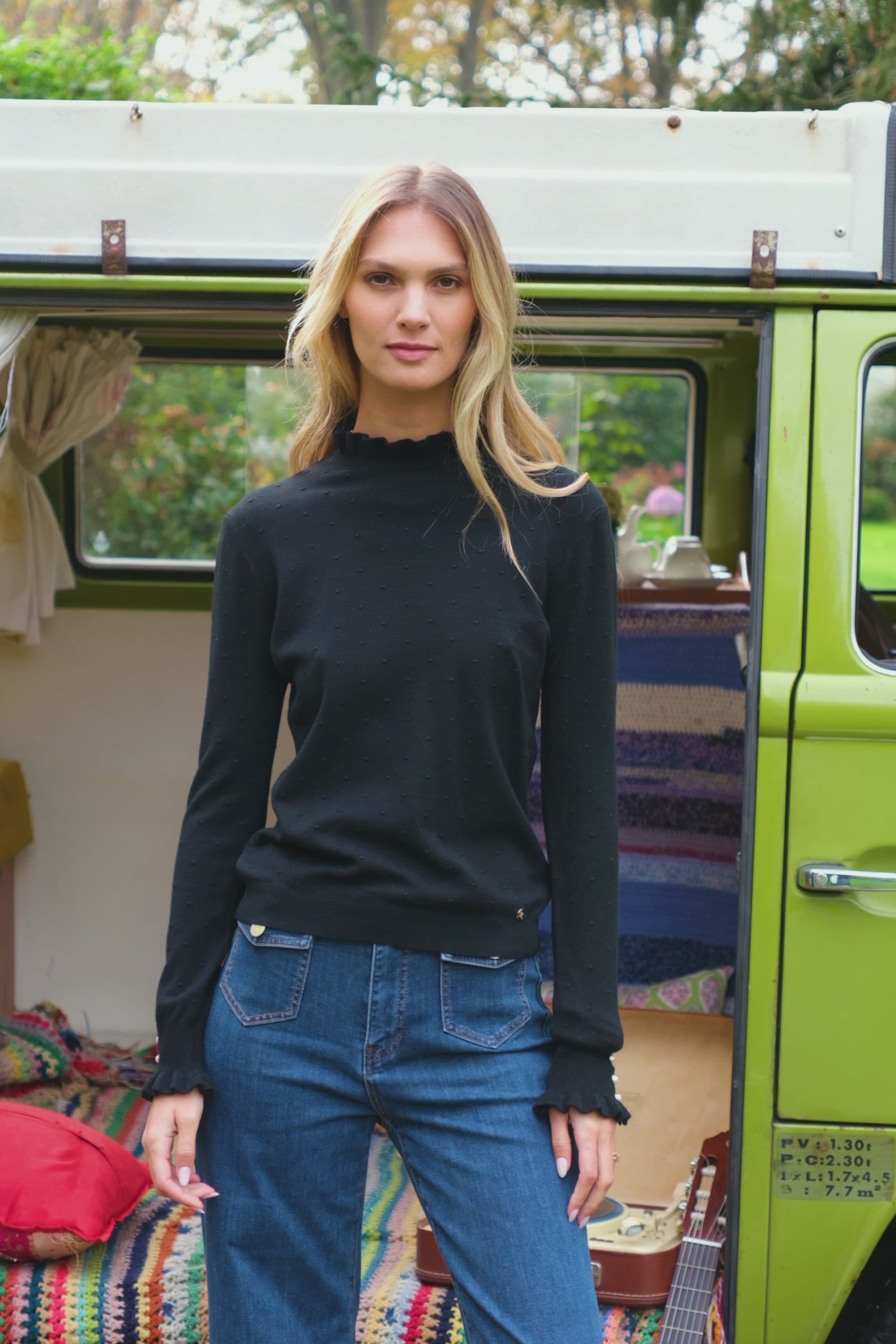Pull col montant noir - Solferinos