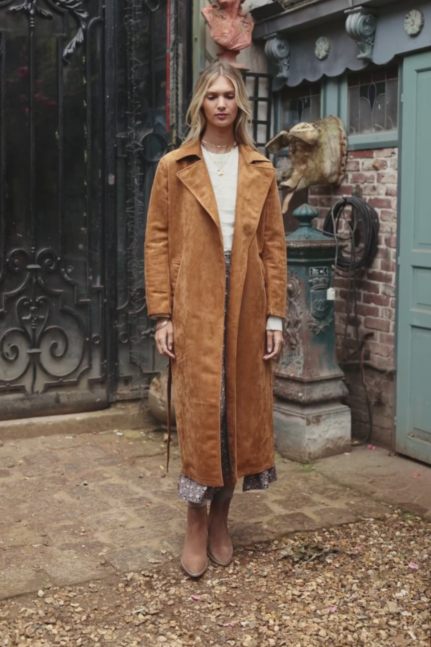 Trench simili daim camel - Faragot
