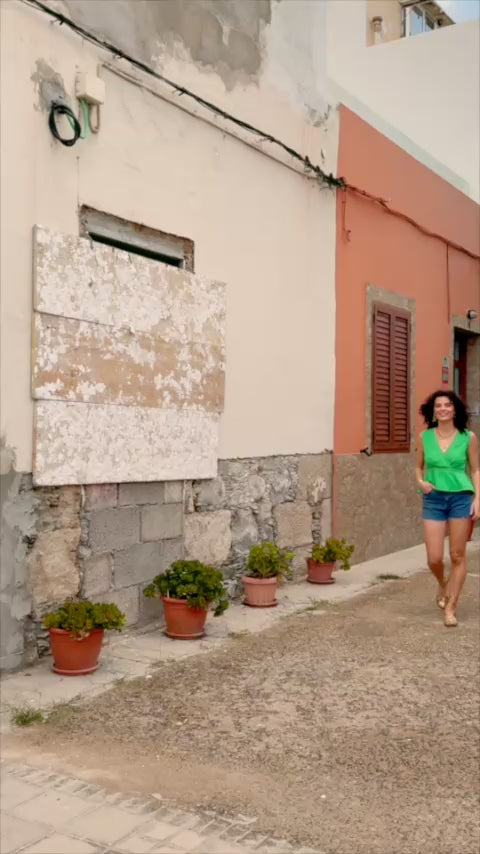 Green backless top - Tulip