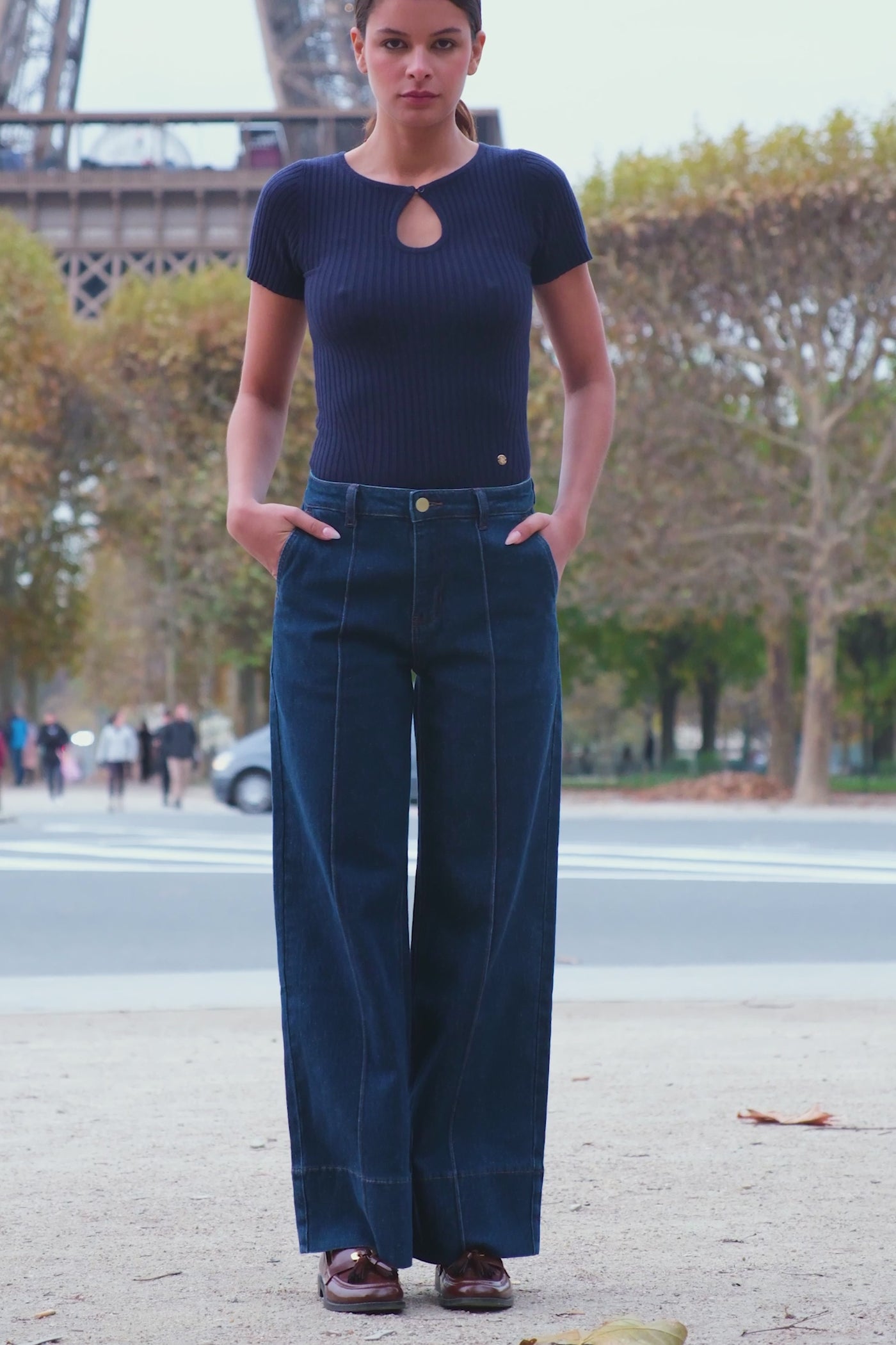 Raw straight jeans - Paola