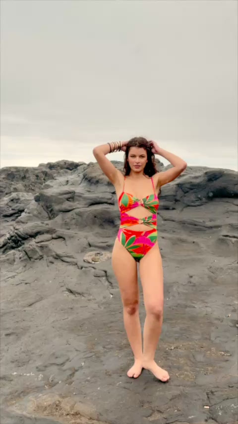 Maillot de bain à motif tropicolor - Waldo
