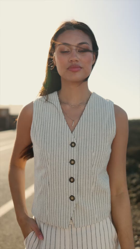 Striped sleeveless jacket - Volie