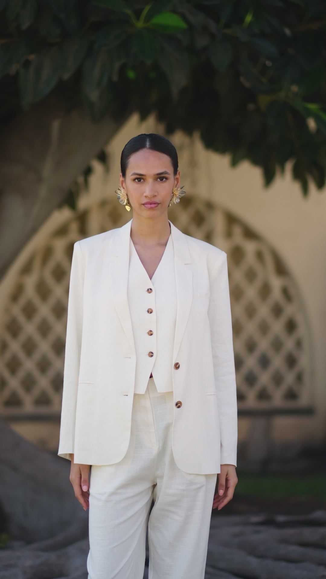 Veste de tailleur ivoire - Voliane