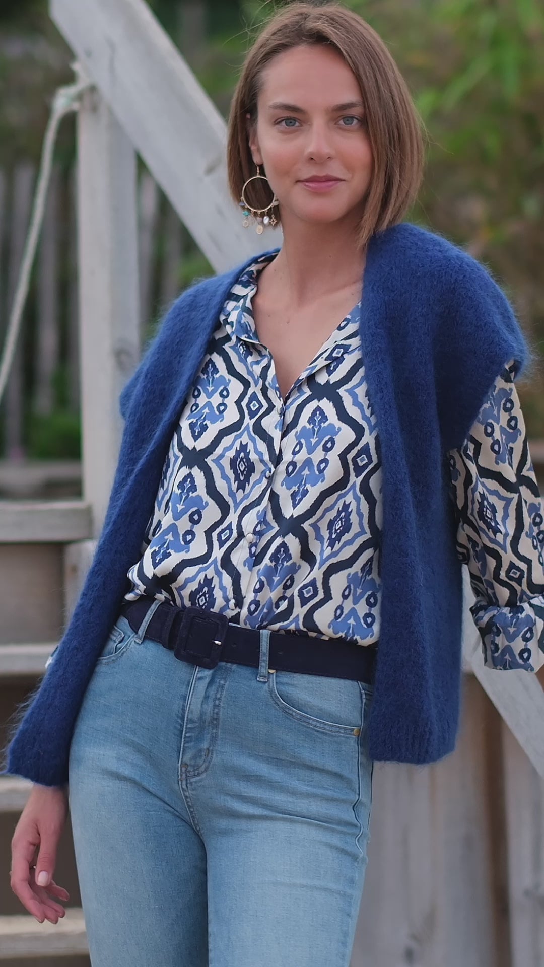 Cardigan Sade - Bleu