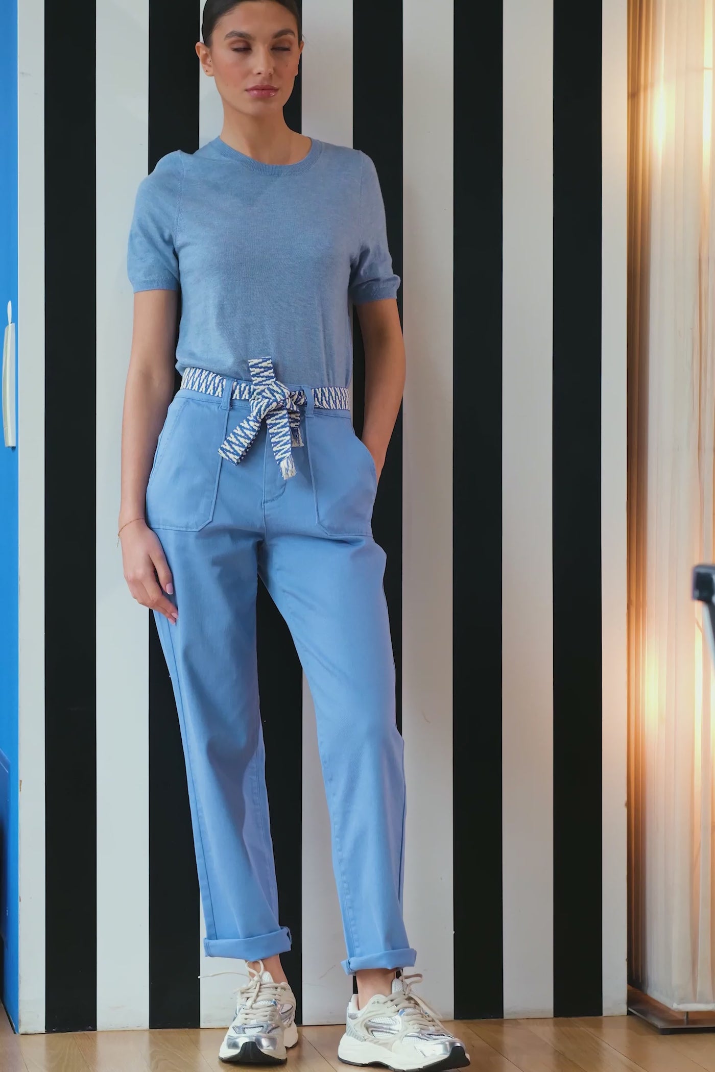 Marisol straight-leg pants - Blue