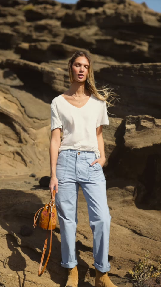 Blue straight pants - Marisol