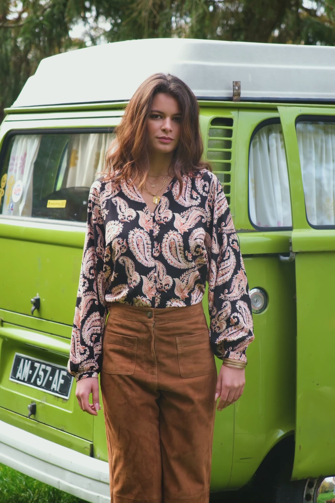 Blouse col V cachemire - Beily