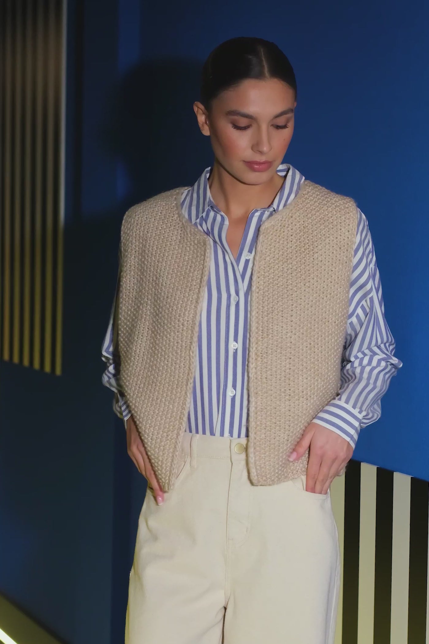 Gilet sans manches beige - Crea