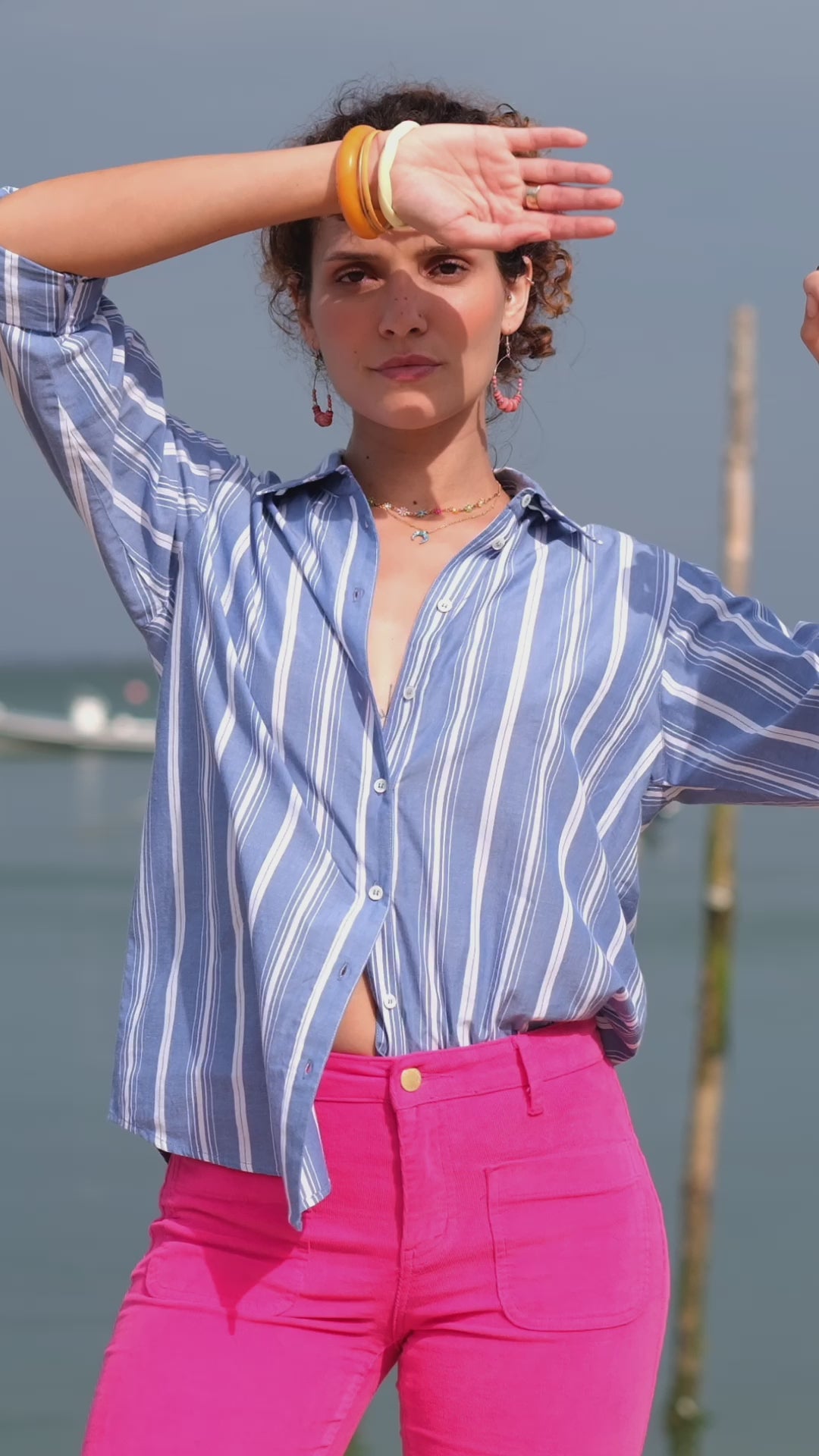 Chemise Maeve - Rayure Bleu