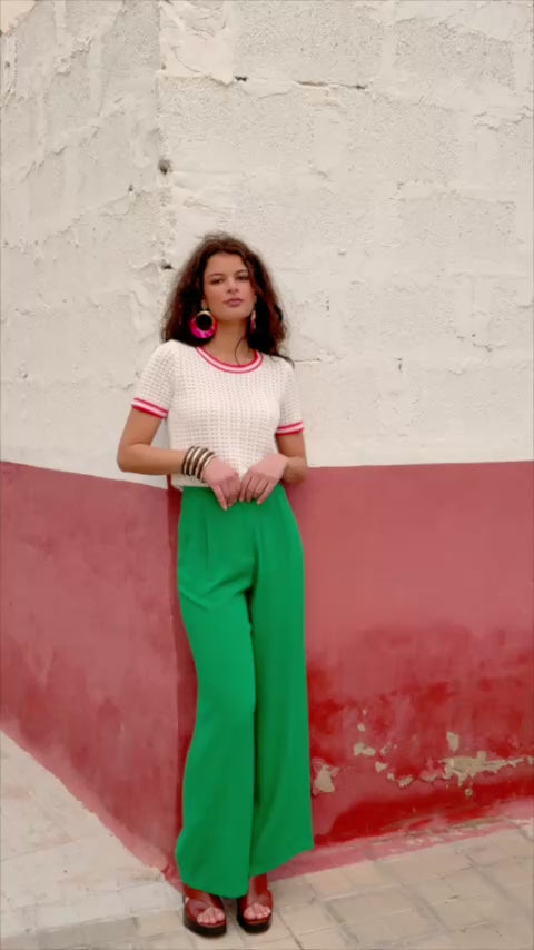 Pantalon droit vert - Paulino